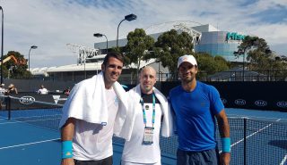 Australian Open 2017 – Allenamento con Verdasco e Marrero